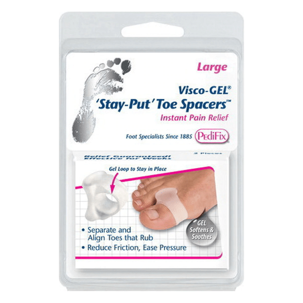PediFix Visco Gel Stay Put Toe Separators Large 2 Ea