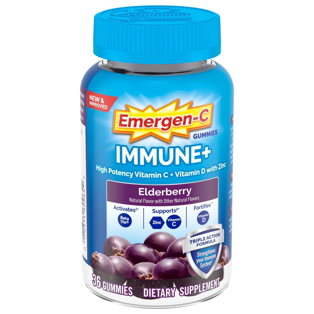 Emergen-C Immune + Elderberry Dietary Cupplement Gummies