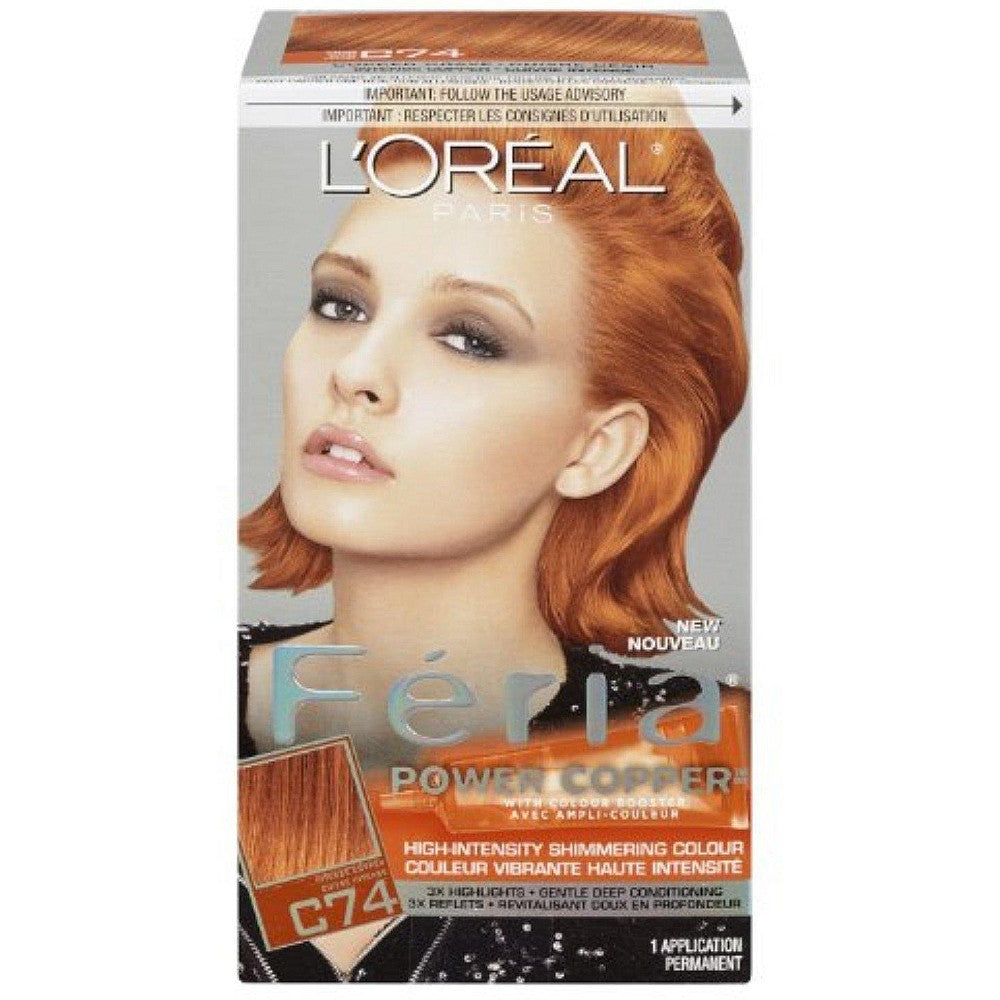 L'Oreal Paris Feria C74 Copper Crave Permanent Hair Color