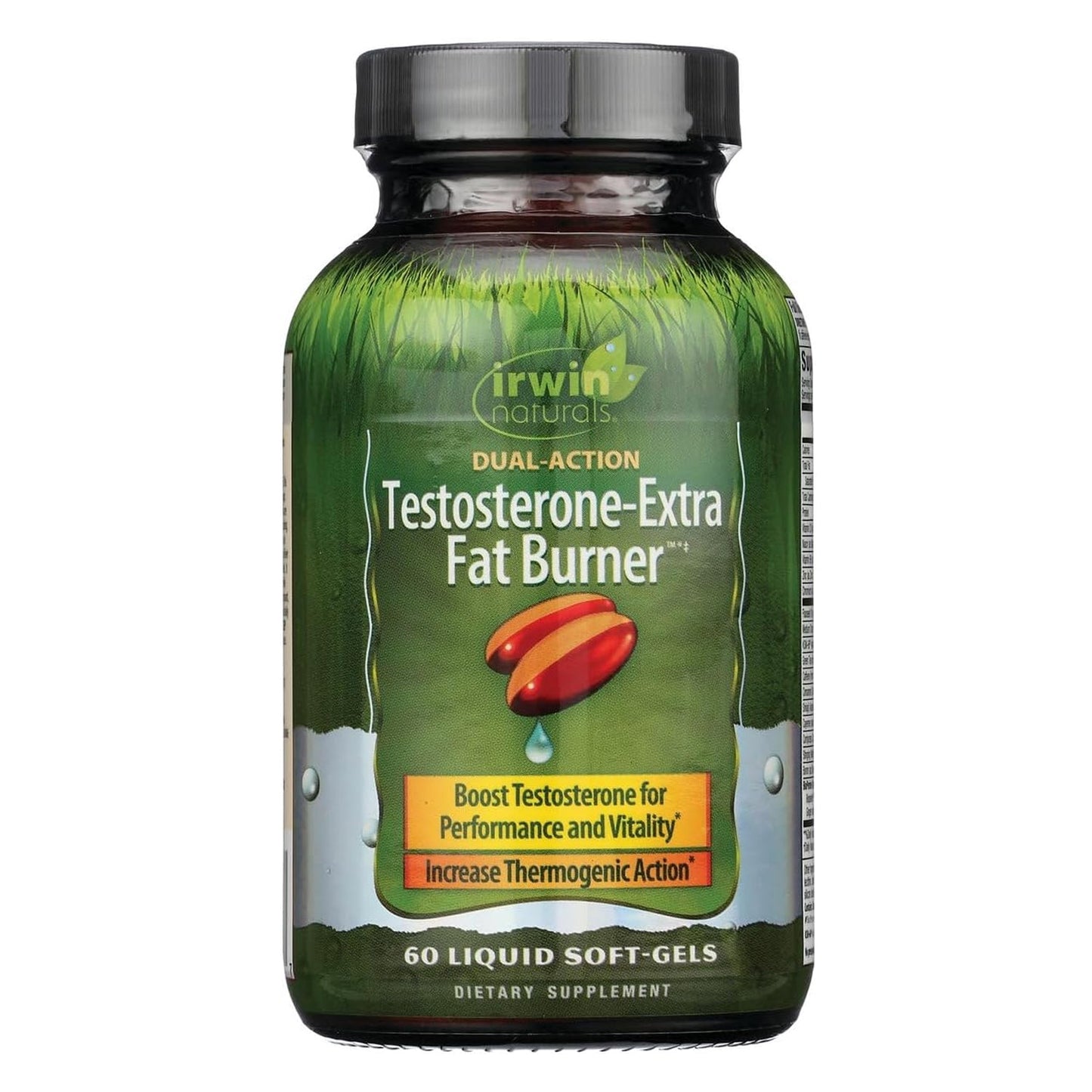 Irwin Naturals Testosterone Extra, Fat Burner, Dual Action, Liquid Soft Gels