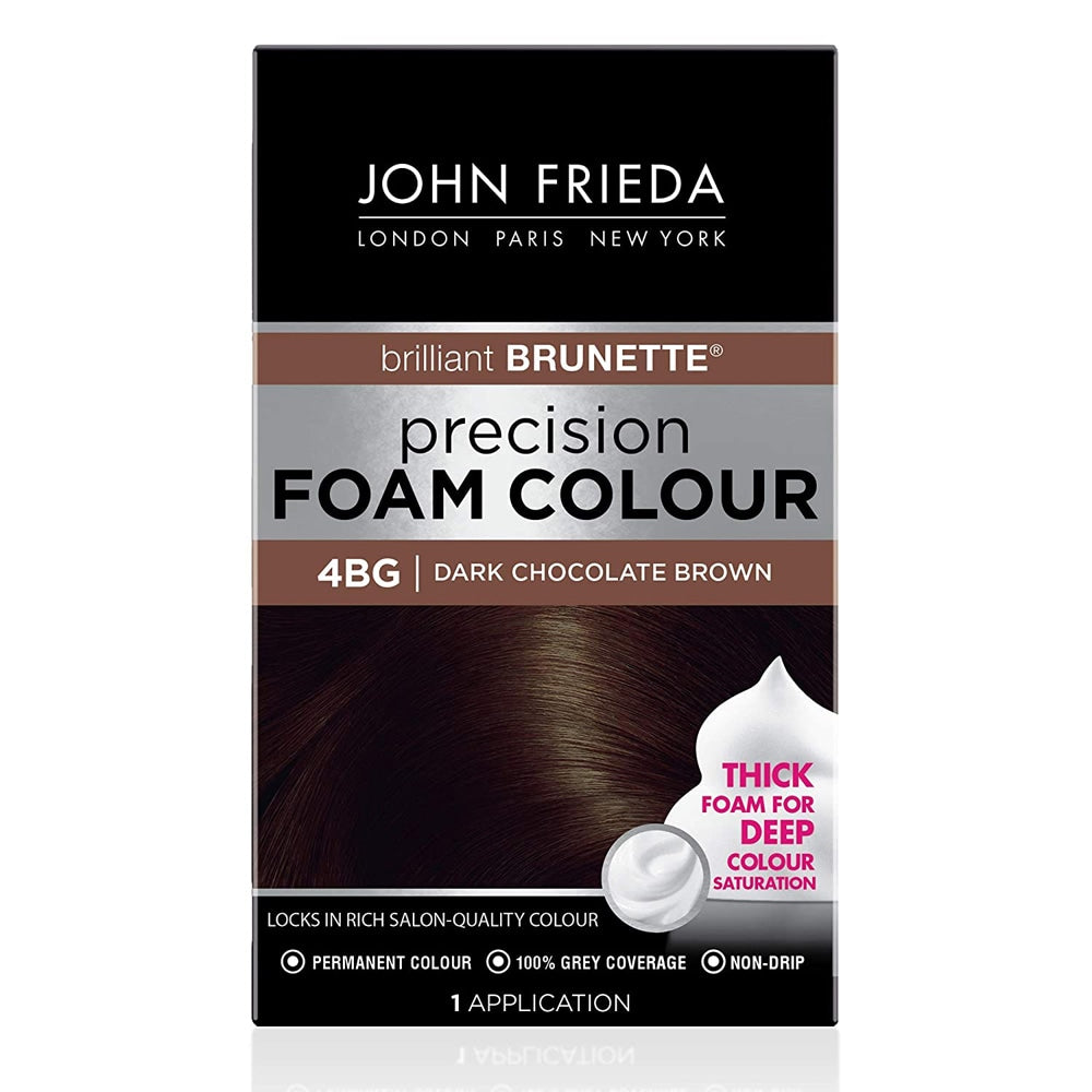 John Frieda Brilliant Brunette 4BG Dark Chocolate Brown Precision Foam Hair Color