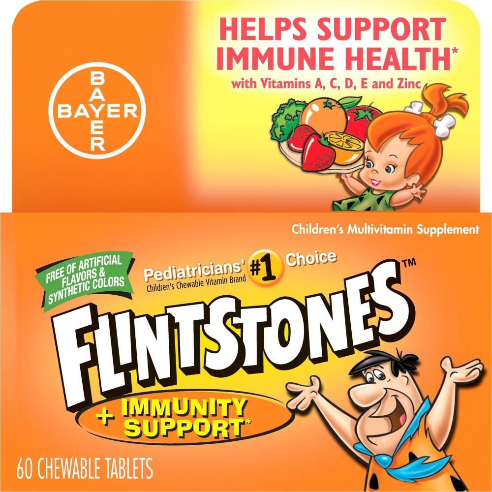 Flintstones Children's Multivitamin, Plus Immunity Support, Tasti Smooth, Chewable Tablets