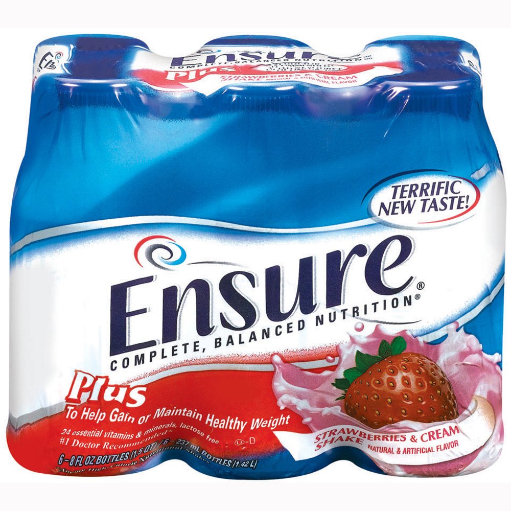 Ensure Plus Nutrition Shake Strawberry Ready-to-Drink 8 Fl Oz Bottles