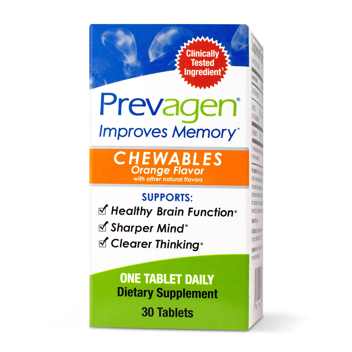 Prevagen Improves Memory, Chewables, Tablets, Orange Flavor