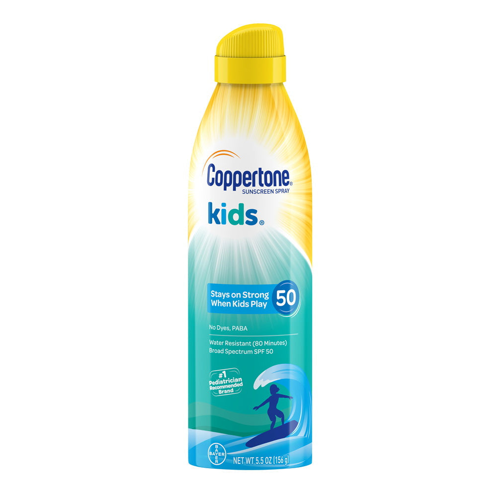 Coppertone Kids Sunscreen Water Resistant Continuous Spray Broad Spectrum SPF 50, 5.5 Ounces