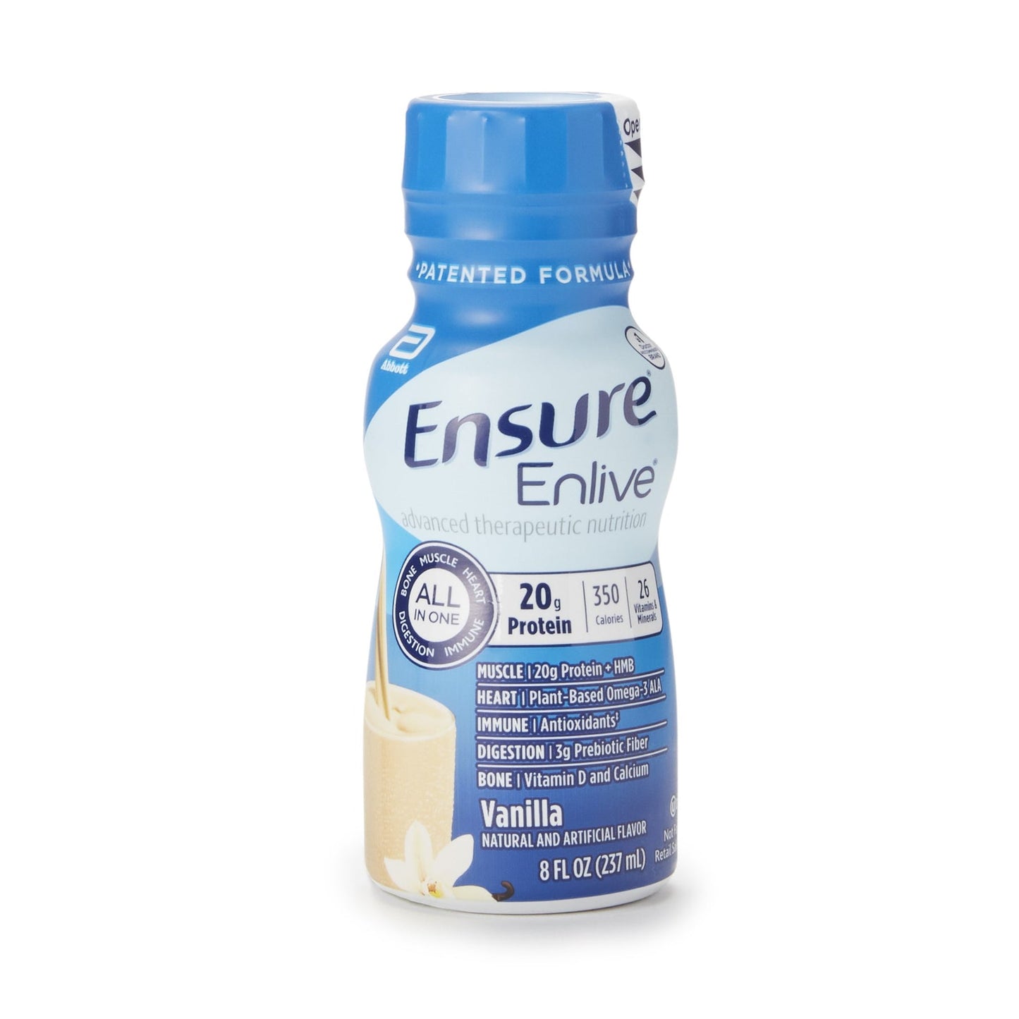 Ensure Enlive Vanilla Advanced Nutrition Shake, 8-ounce Bottle MK
