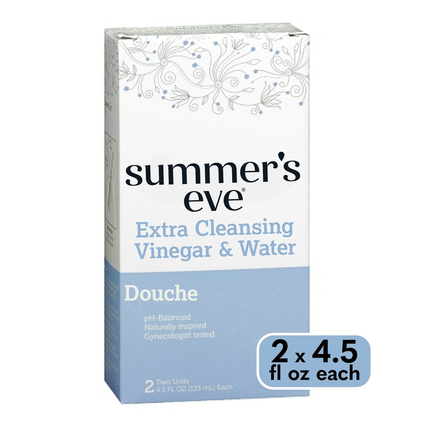 Summer's Eve Douche, Extra Cleansing Vinegar & Water, Twin Pack