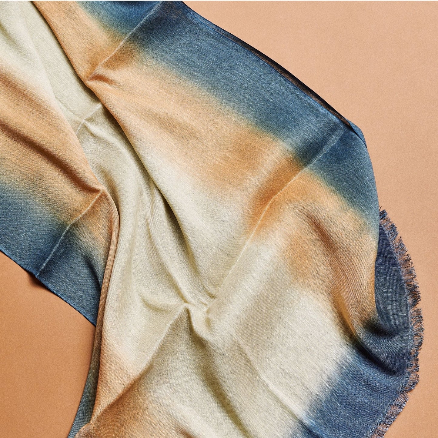 Oceana Beige Soft Linen Silk Handloom Scarf