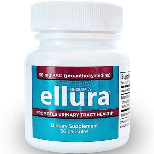 Ellura 36 Mg PAC DMAC (30 Capsule Box), Natural Cranberry Supplement For Prevention Of Recurrent Urinary Tract Infections (UTI)