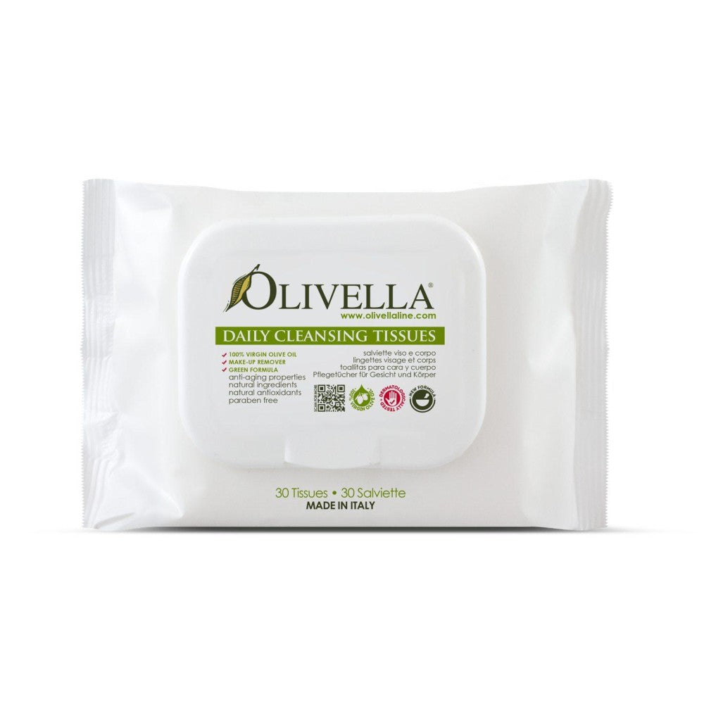Olivella Daily Facial Cleansing Tissues, 30 Tissues