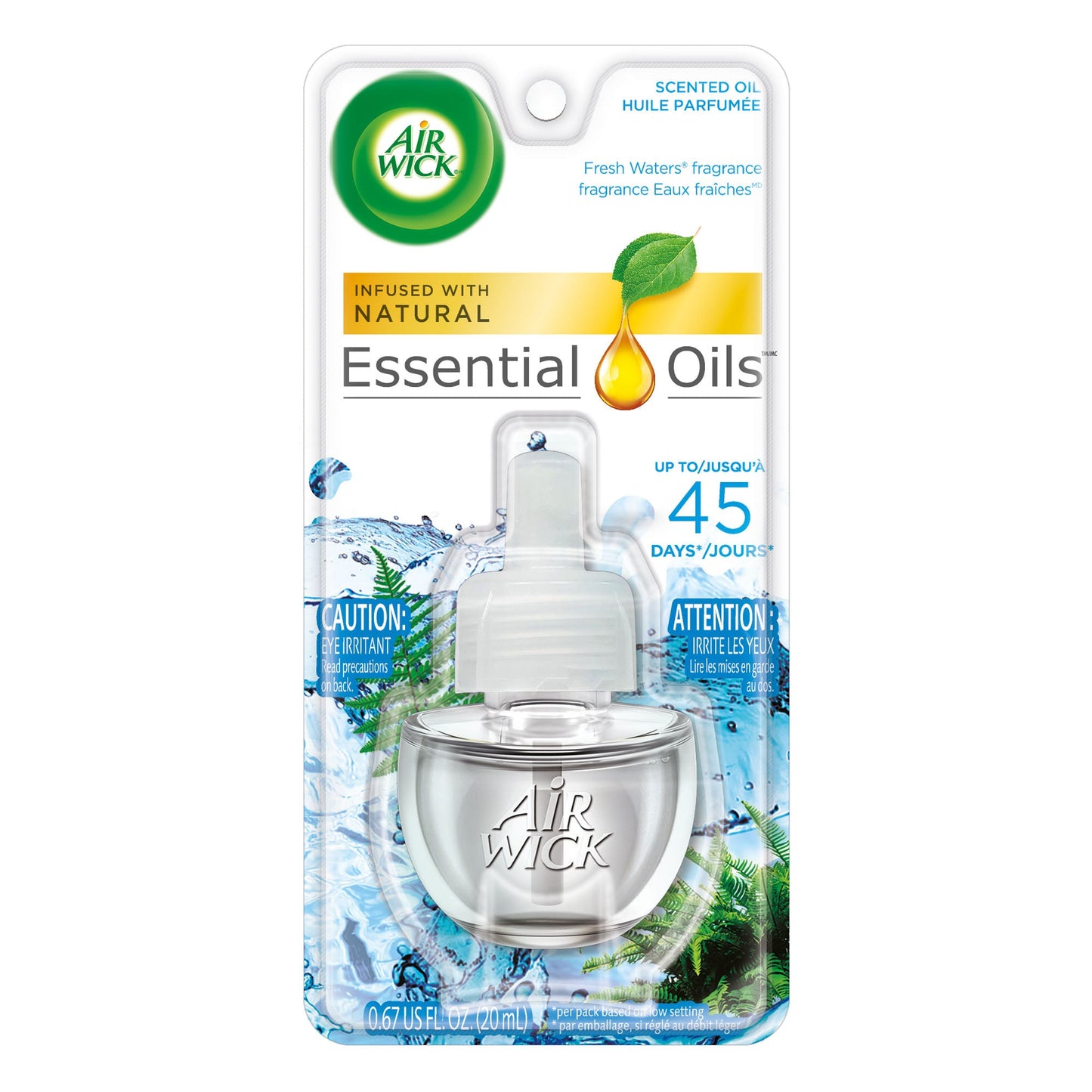 Air Wick Fresh Waters Scented Oil Refill 0.71 Oz. For Home Fragrance