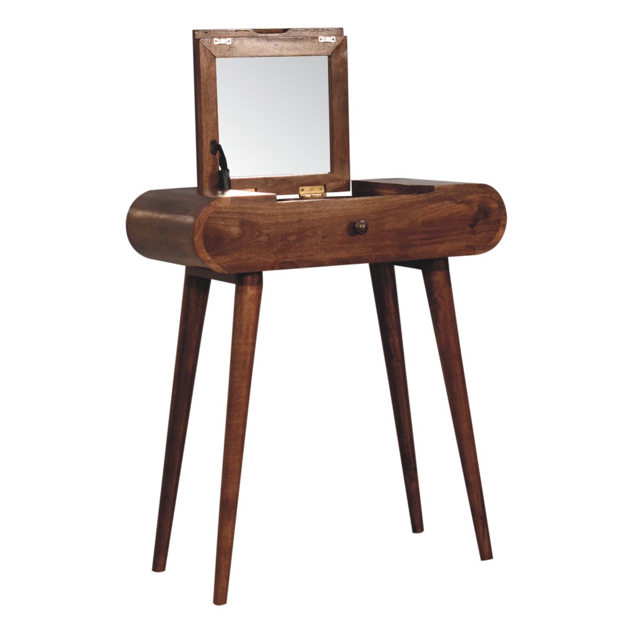 Solid Wood Mini Honey Caramel Dressing Table