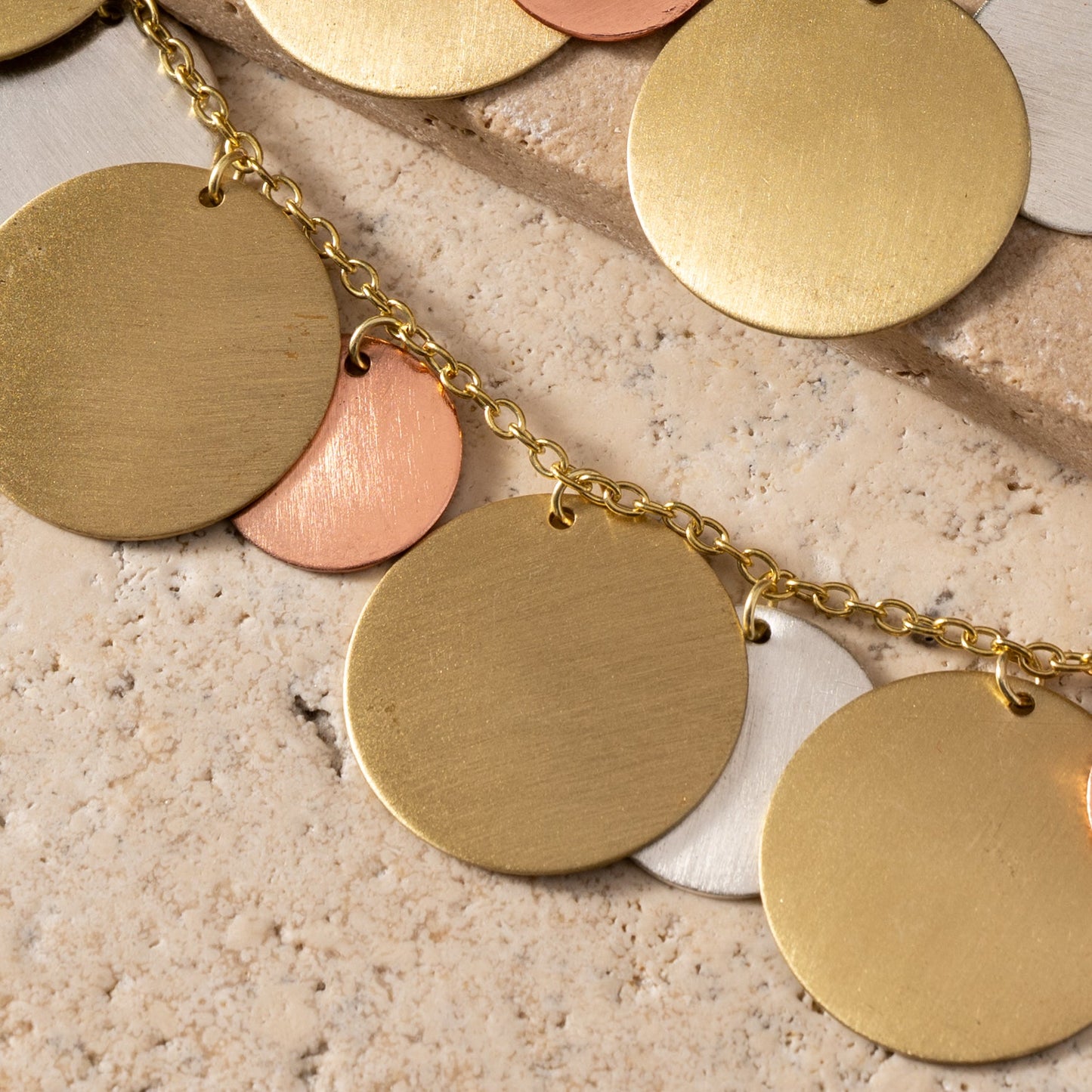 Jharana Layered Disc Necklace