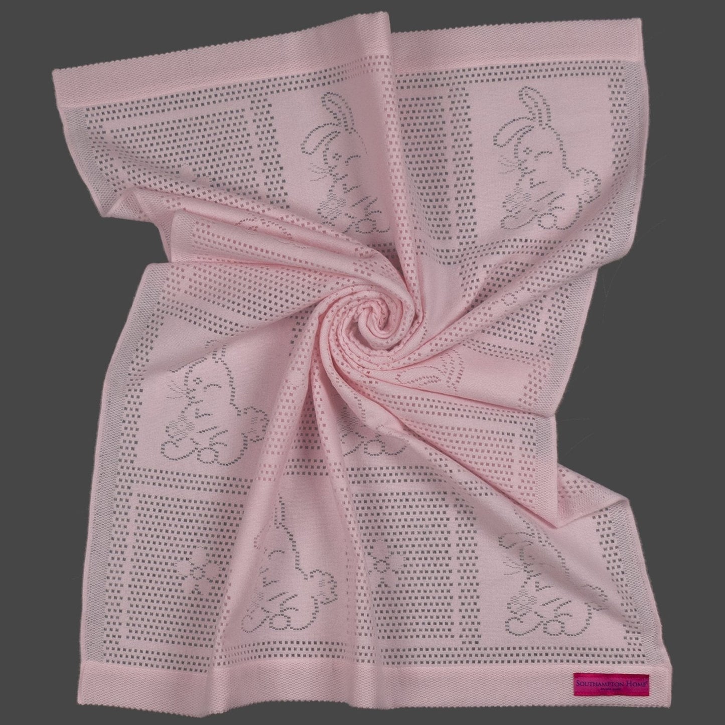 Southampton Home Lace Weave Bunny Baby Blanket ~ Pink ~ - Osadia Concept Store