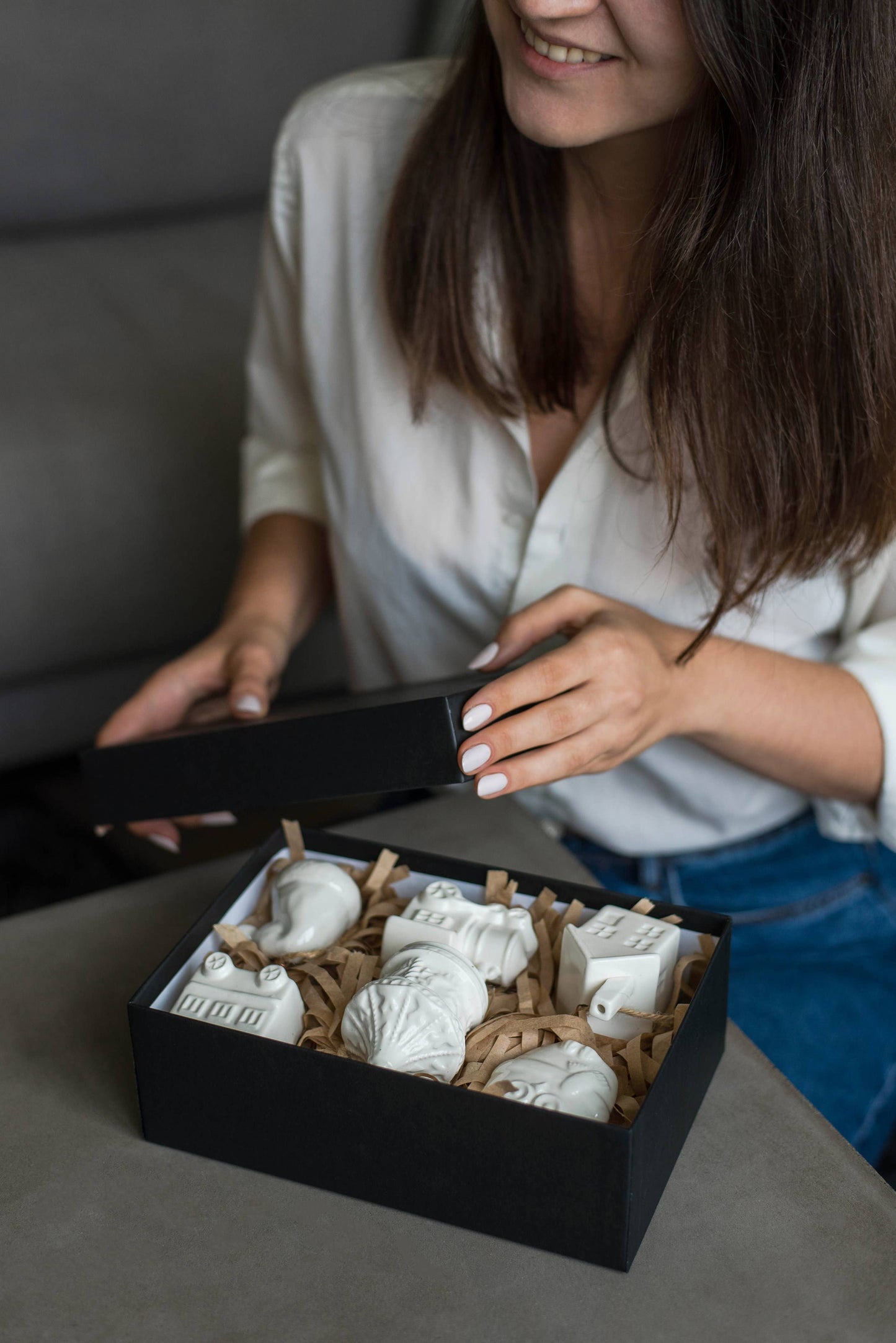 Handmade Porcelain Christmas Ornaments: Hot Air Ballon