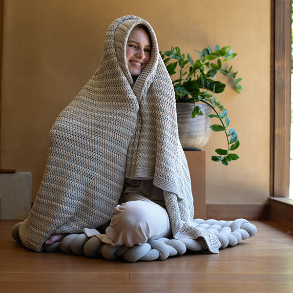 Tara Organic Cotton Knit Throw Blanket