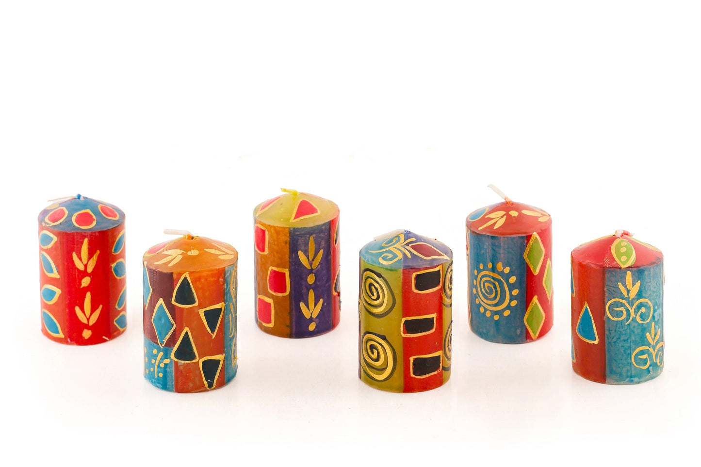 African Mineral Painted Candles