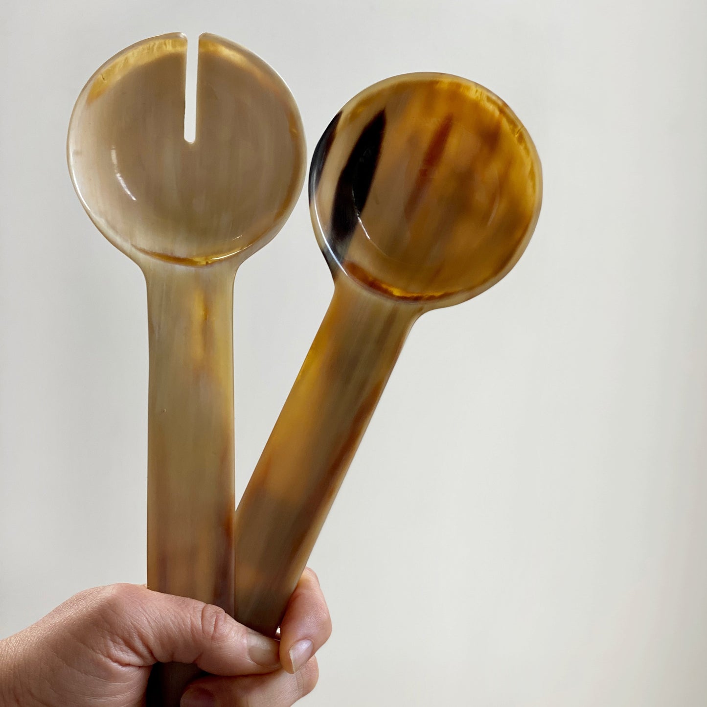 Ankole Horn Salad Serving Set