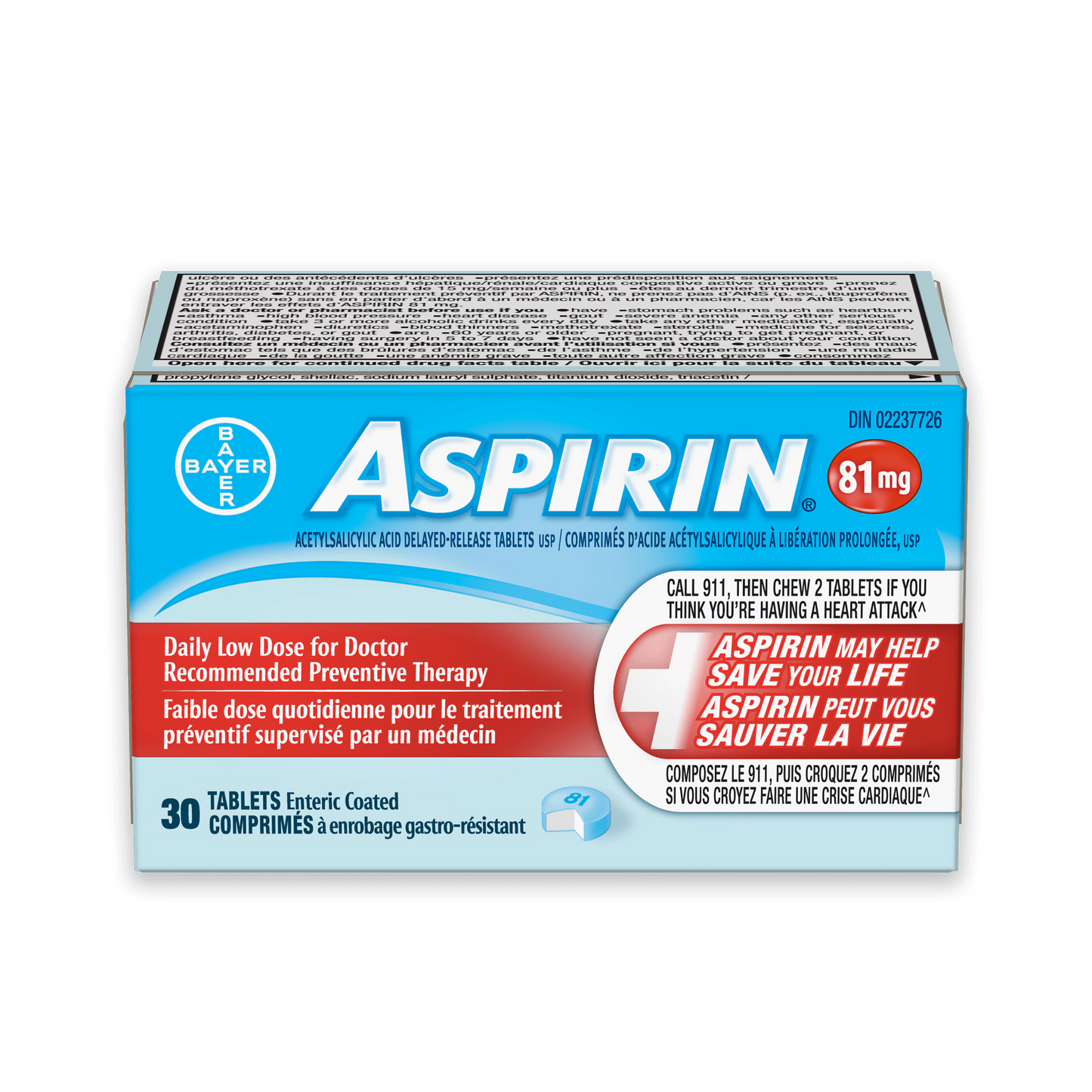 ASPIRIN 81 MG LOW DOSE EC TAB