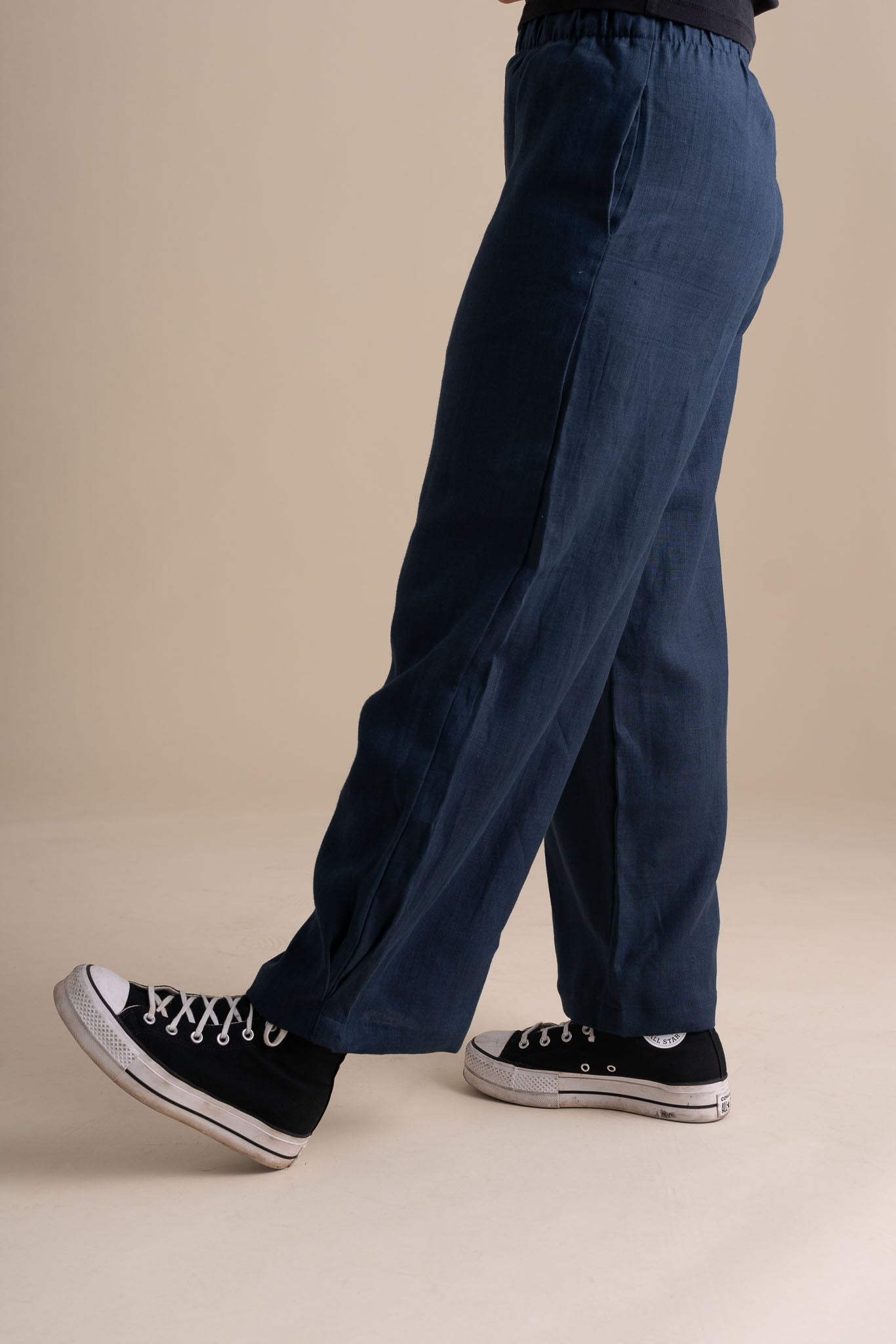 Crescent Moon Pants in Navy