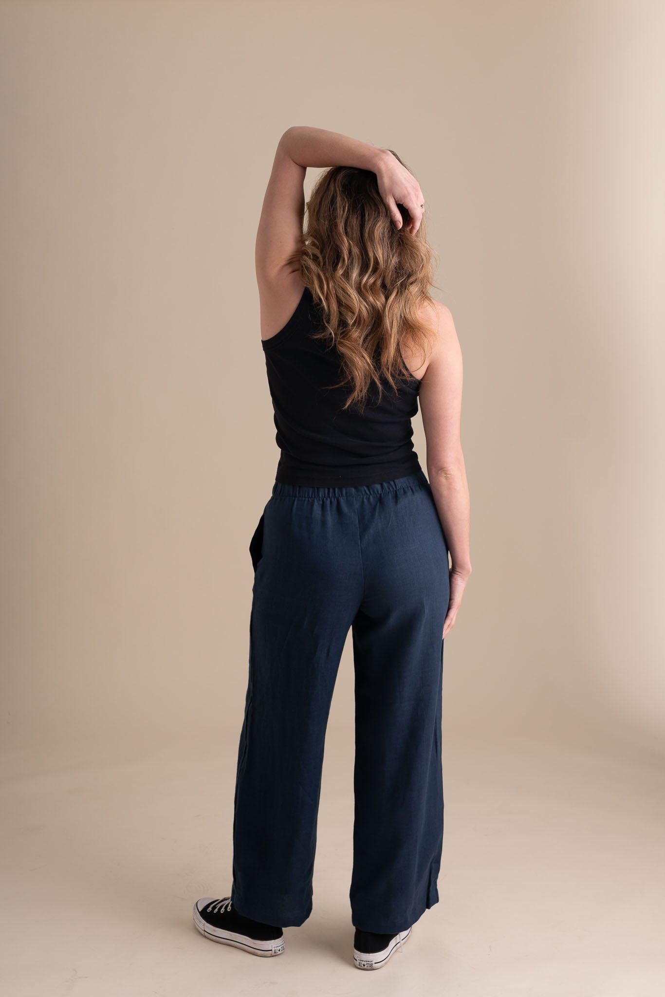 Crescent Moon Pants in Navy