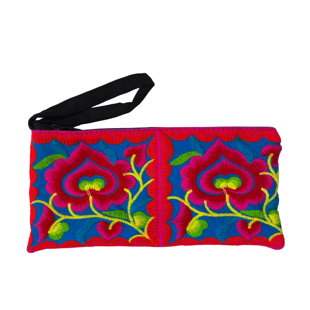Hmong Embroidered Rectangle Small Wristlet Assorted - Thailand