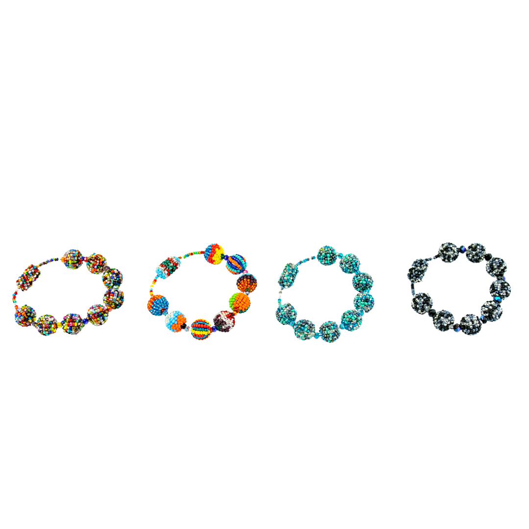 Shiva Magnetic Closure Seed Bead Bracelet - Guatemala