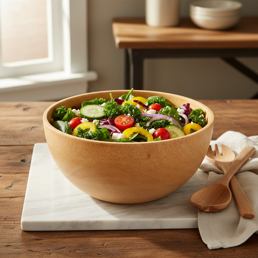 Kiln Mango Wood Salad Bowl