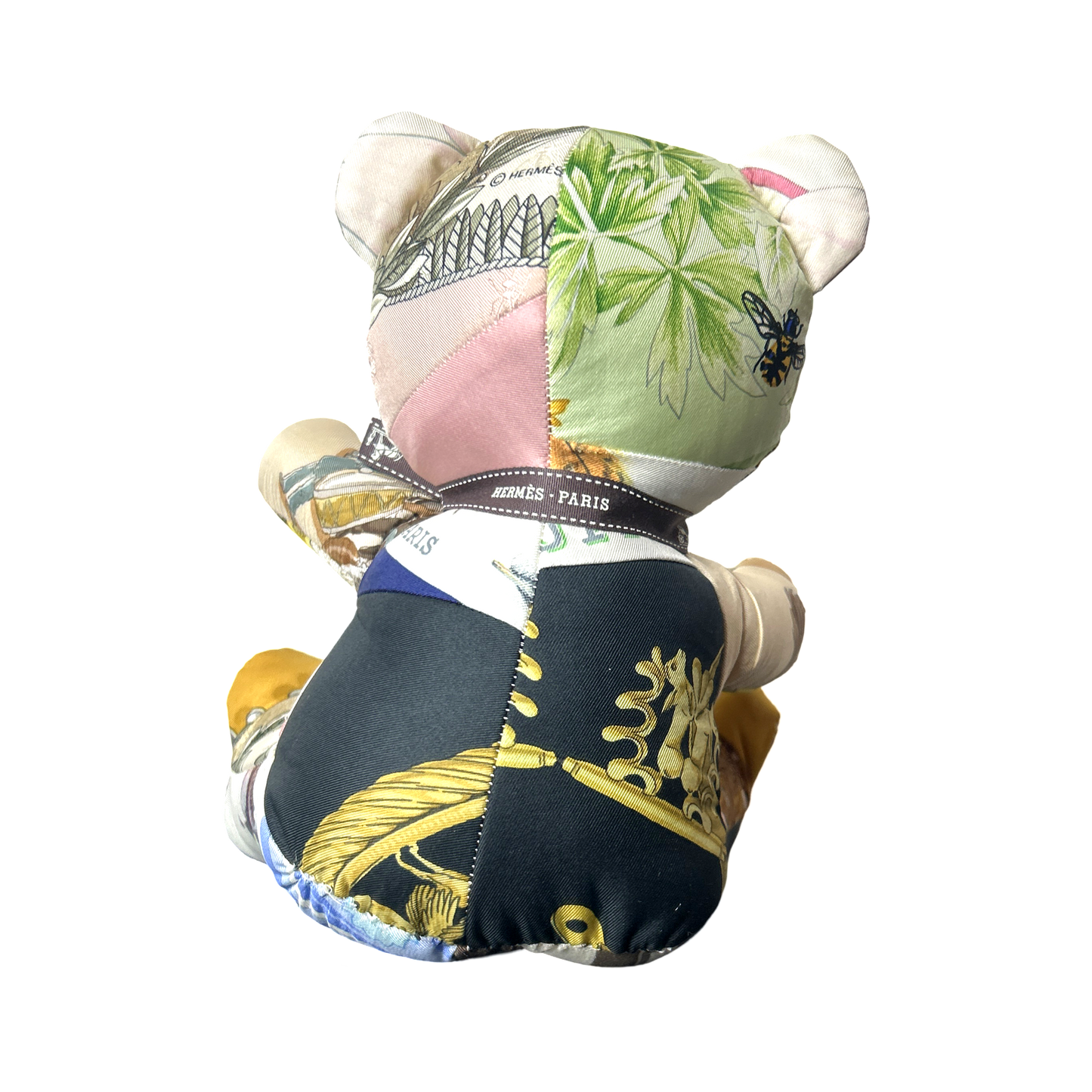 Vintage Silk Scarf Patchwork Teddy Bear