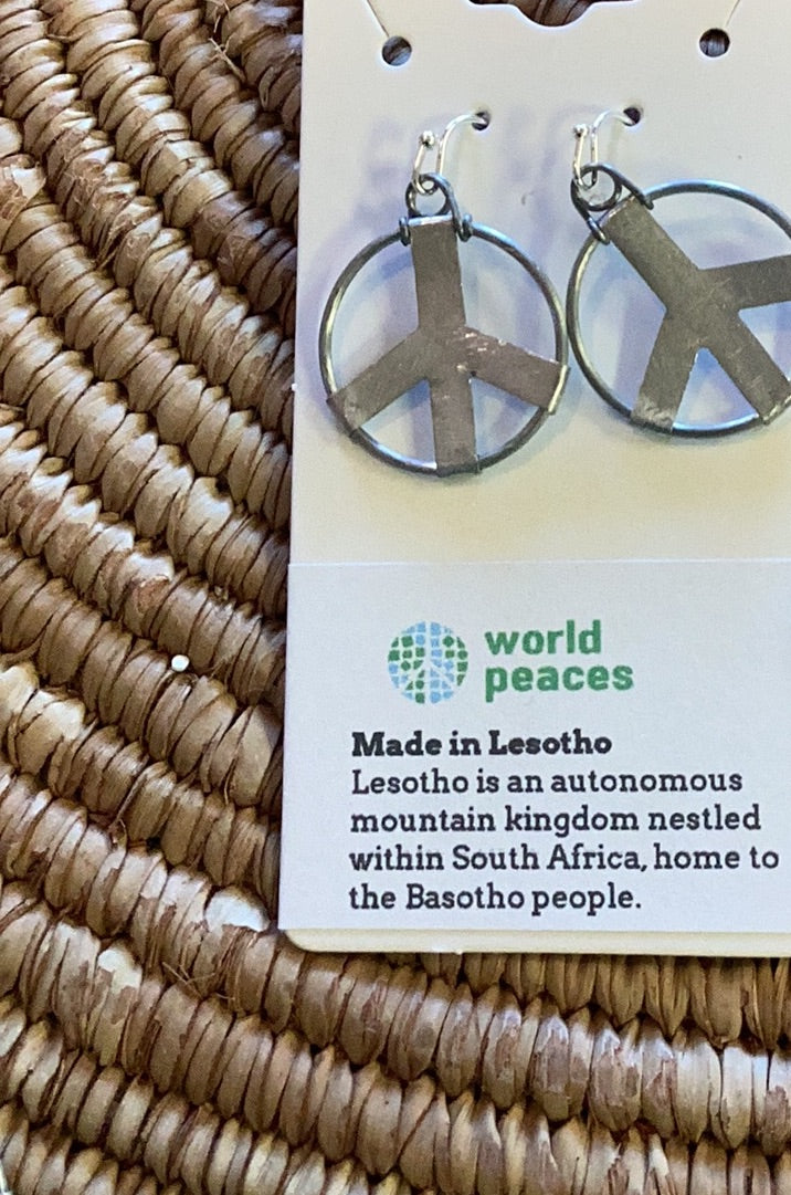 Peace sign earrings