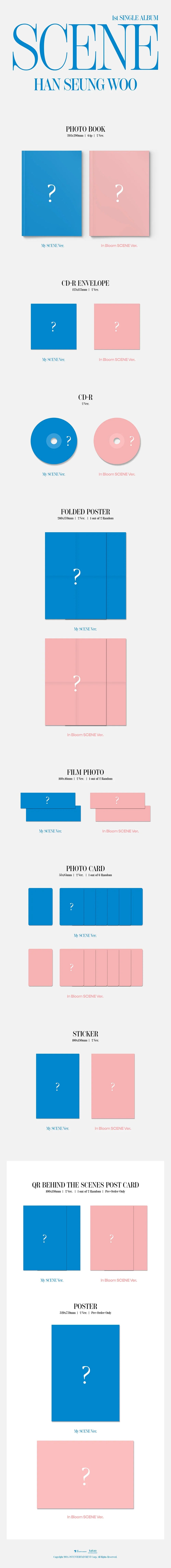 Han Seung Woo 1st Single Album - Scene (2 Version Set)