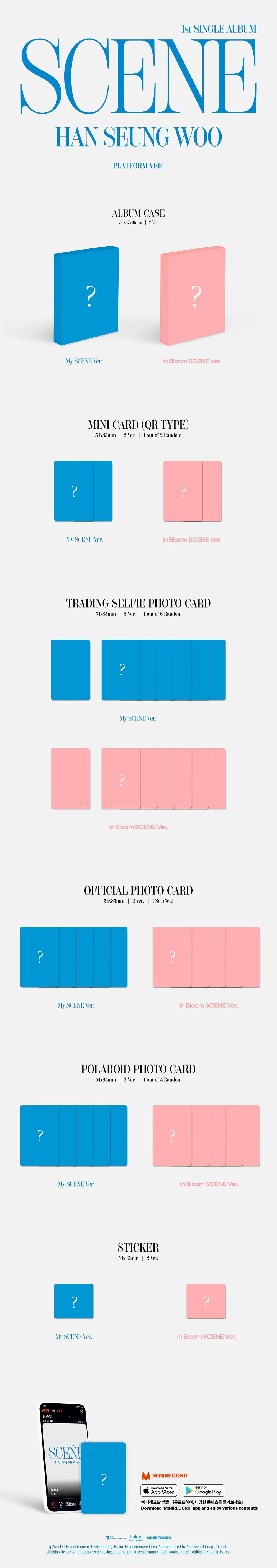 Han Seung Woo 1st Single Album - Scene (Platform Set)