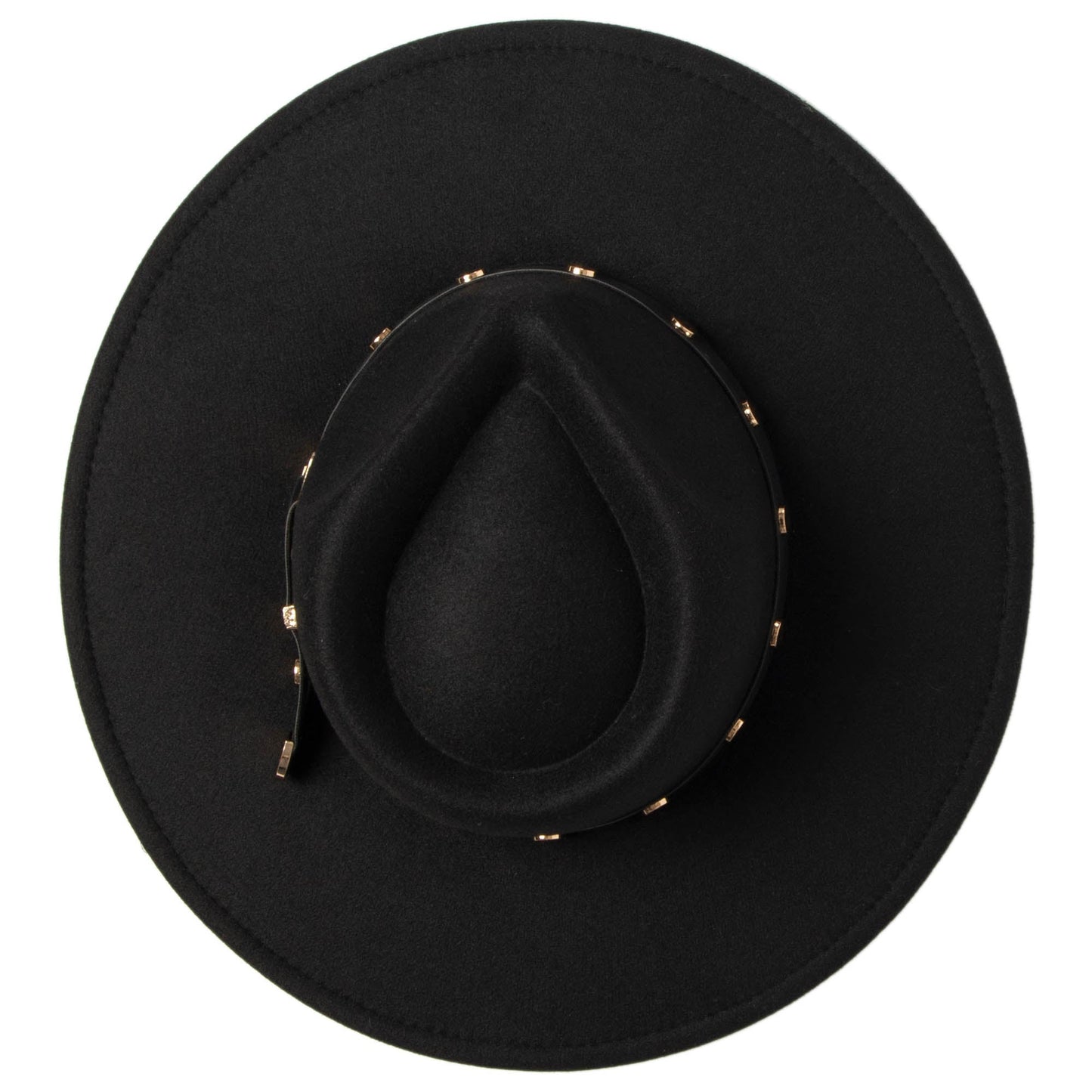 Faux Felt Fedora with Western Buckle Band