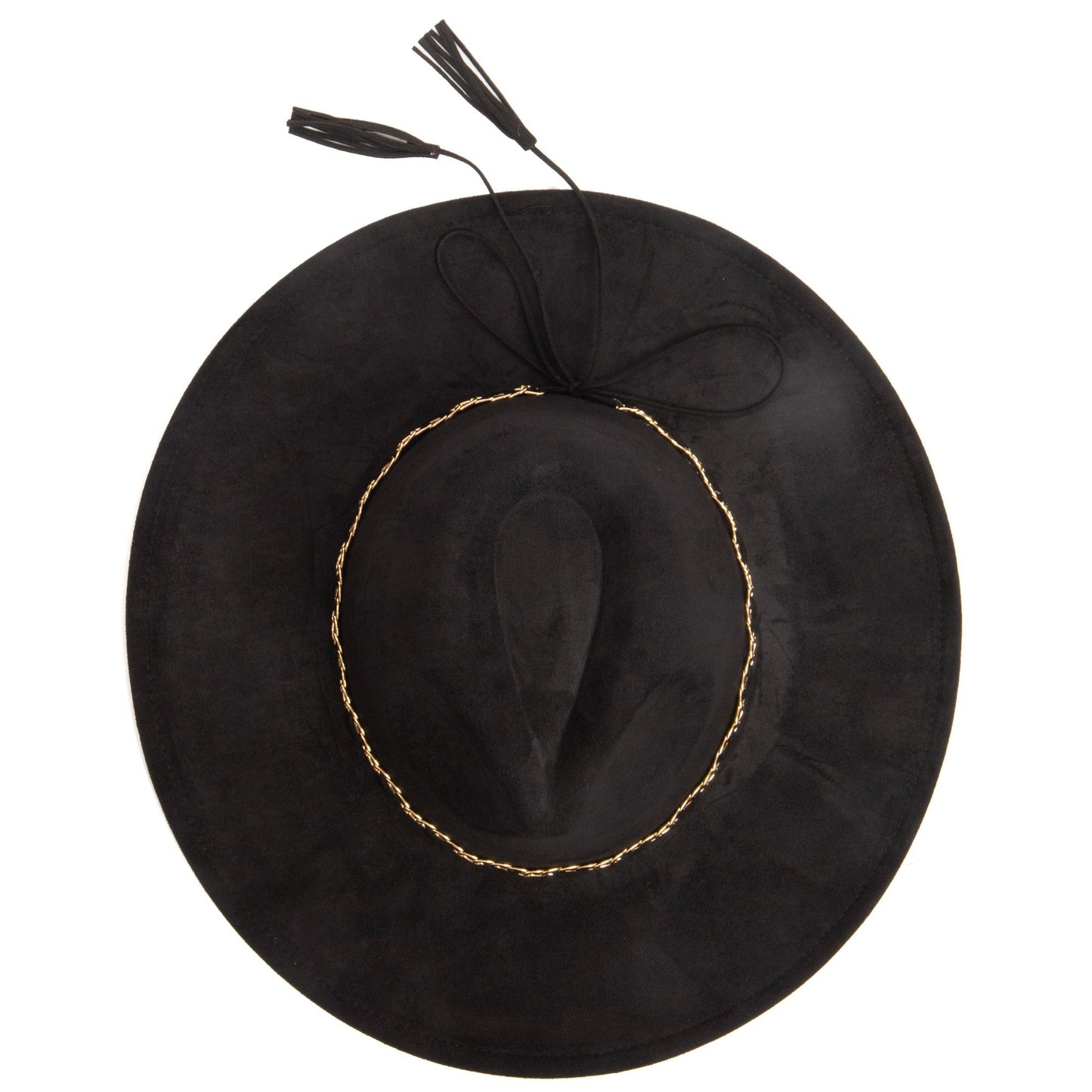 Women's Fedora with Leopard Printed Underbrim