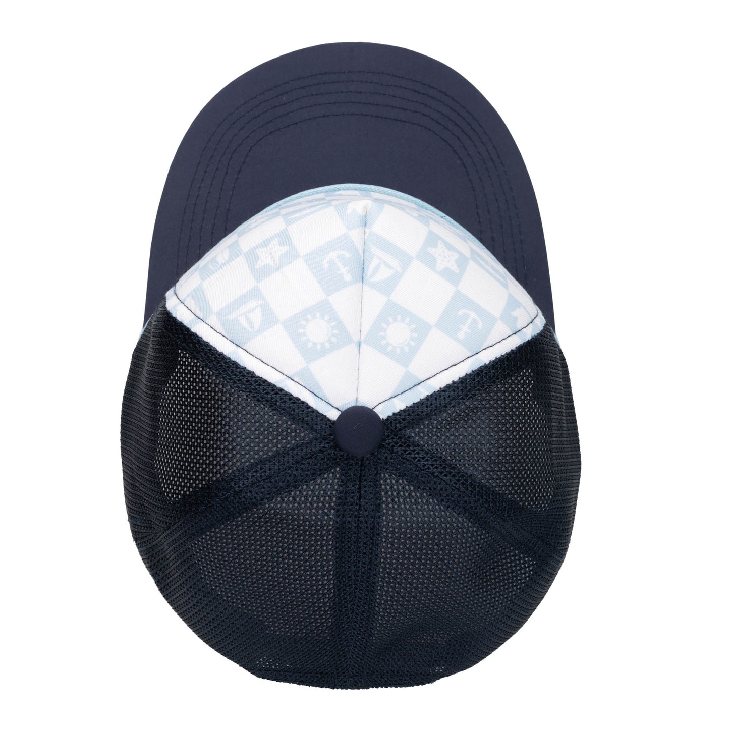 Kids Foam Trucker Hat with Checkered Print