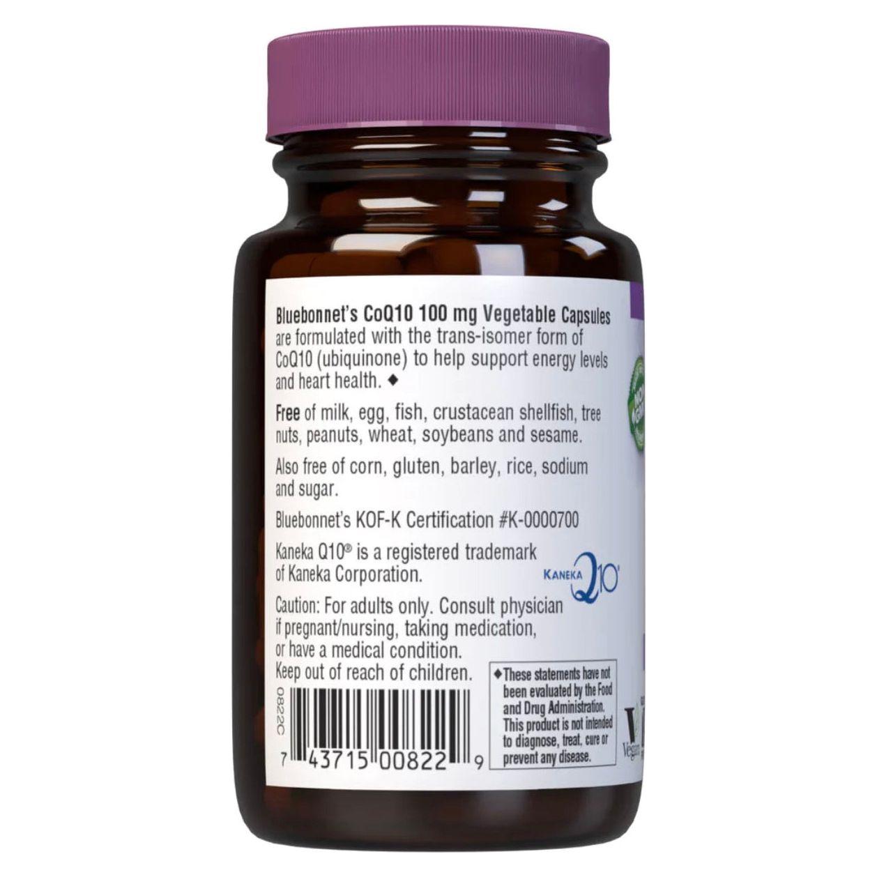 Bluebonnet CoQ10 100 mg 30 Vegetarian Softgels