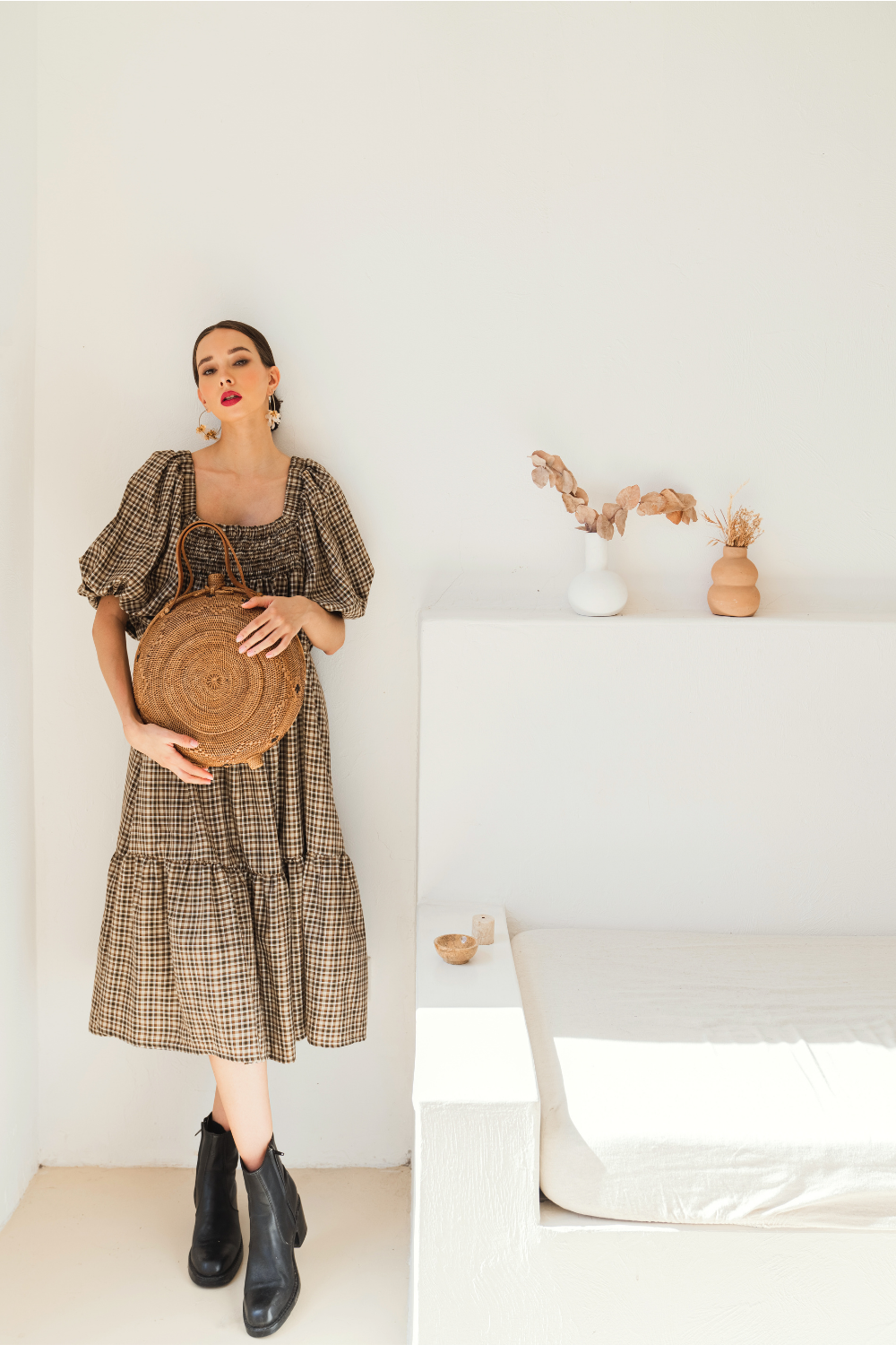 Emma Oversized Rattan Round Satchel