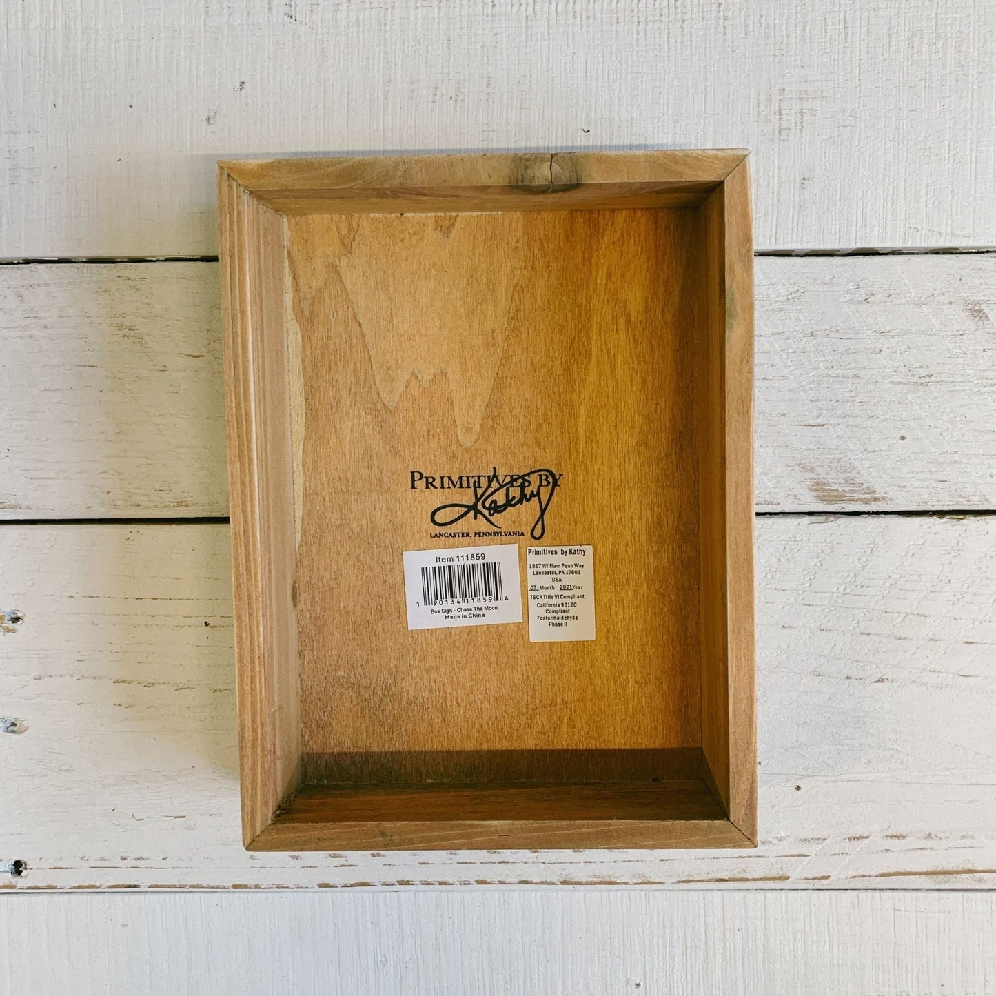 Chase The Moon Wooden Box Sign | Wall Desk Office Home Decor | 6" x 8"