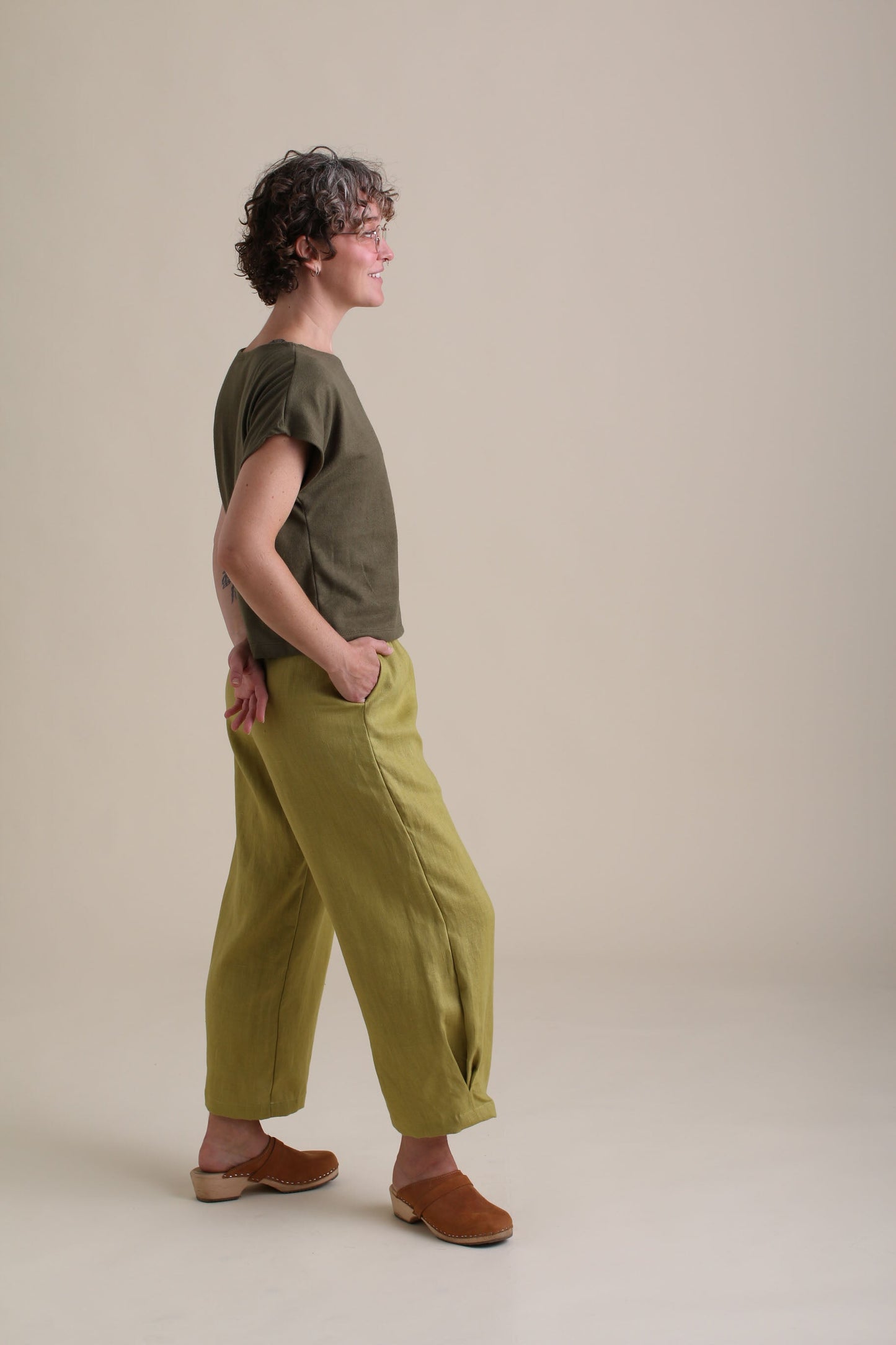 Crescent Moon Pants in Citrus