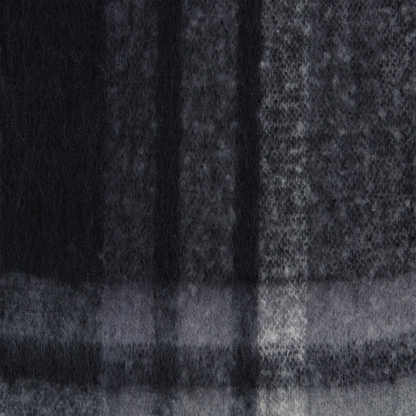 Cozy Plaid Fringe Gray Scarf | Mens / Unisex Winter Classic Plaid Pattern Scarf | 86" x 15"