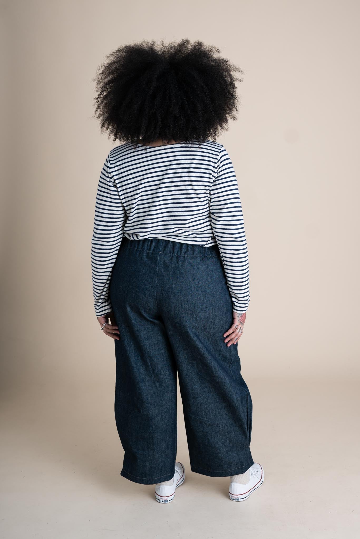 Crescent Moon Pants in Cone Denim
