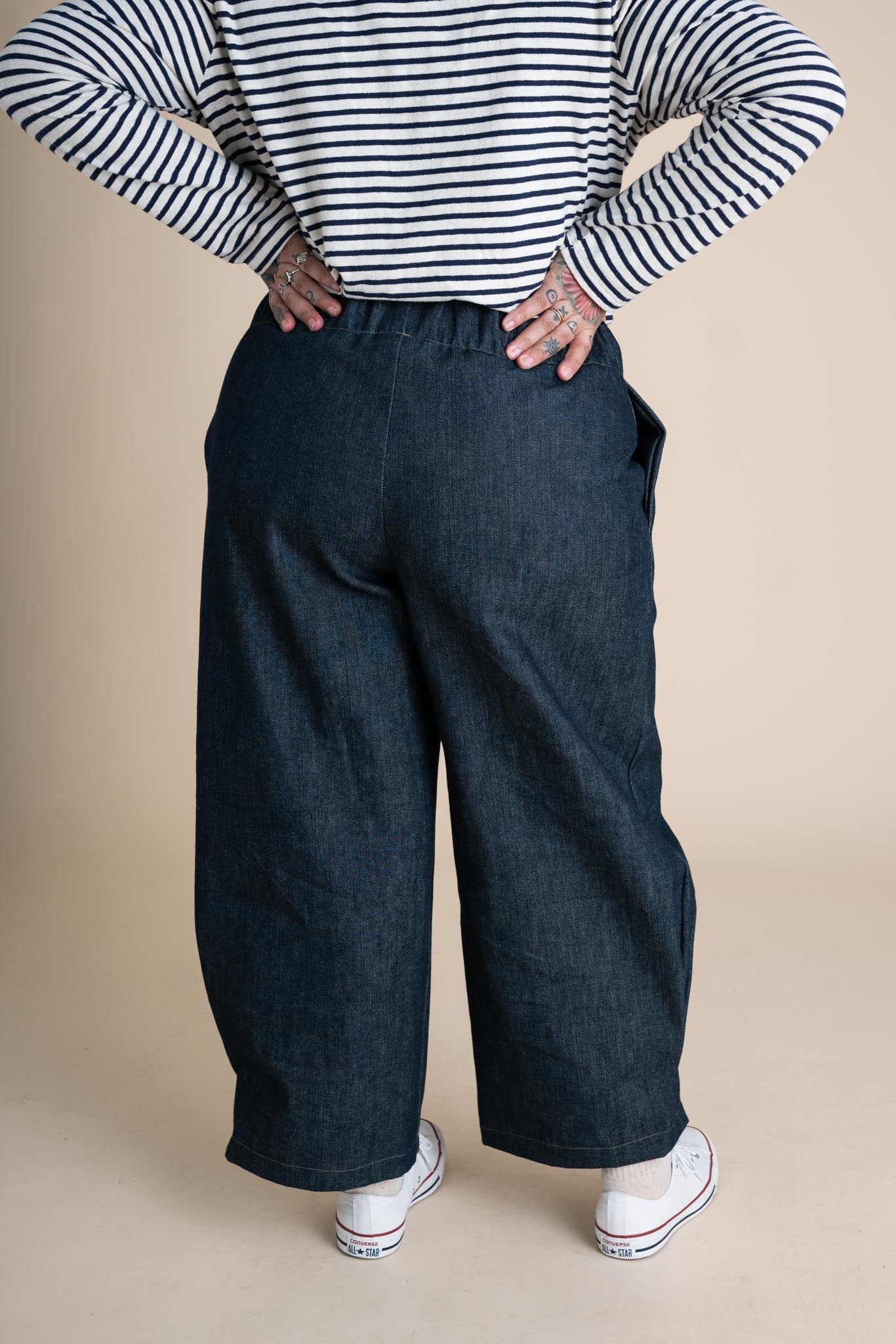Crescent Moon Pants in Cone Denim