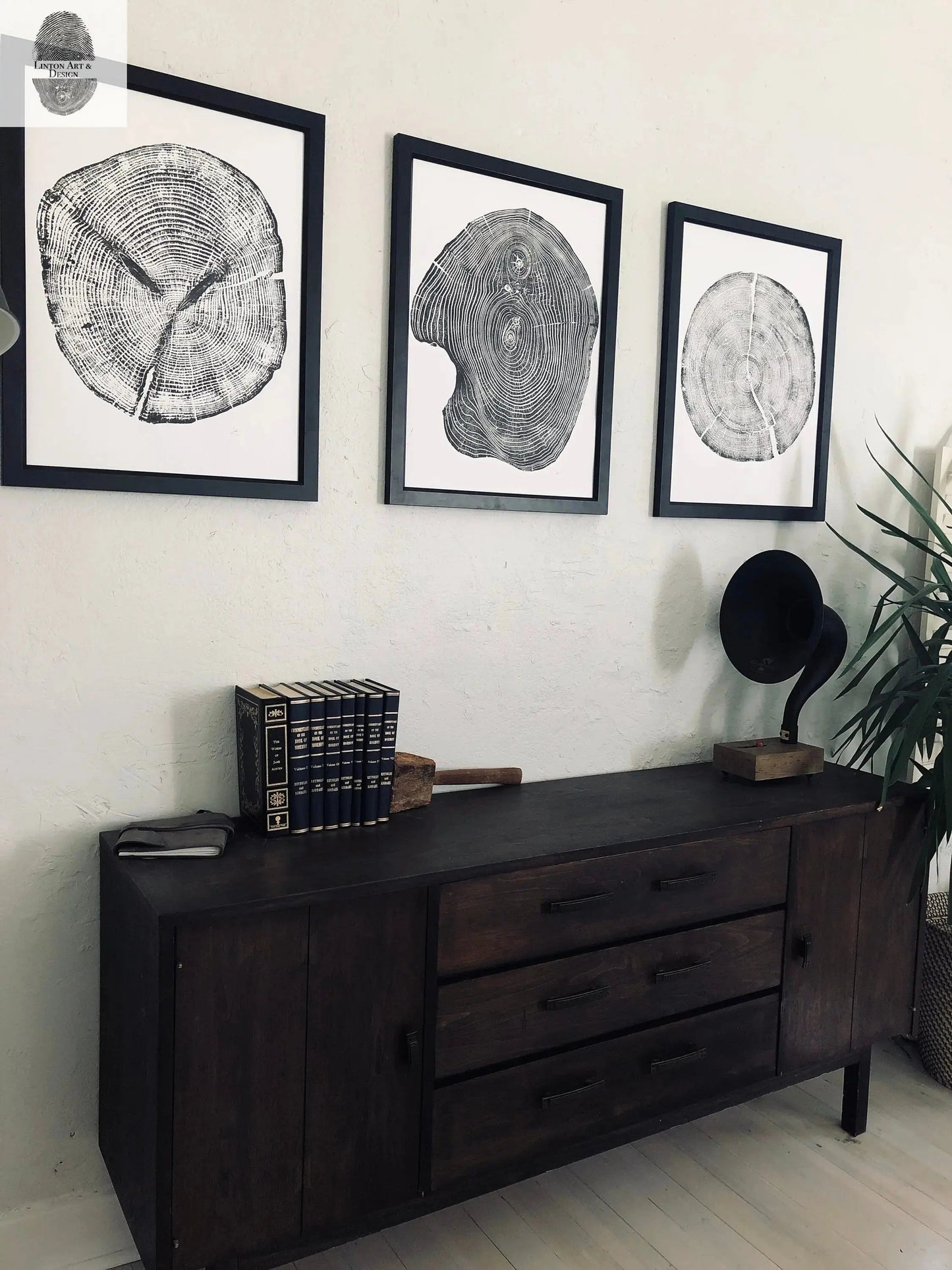 Set of 3, Utah Art, Alaska Art, Ohio State Art, Mulberry Tree, Cedar Tree, Wood Slice Wall Art