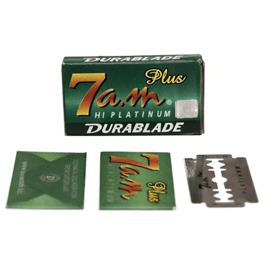 Durablade - 7Am Plus Hi Platinum Double-Edge Razor Blades - 5 Pack