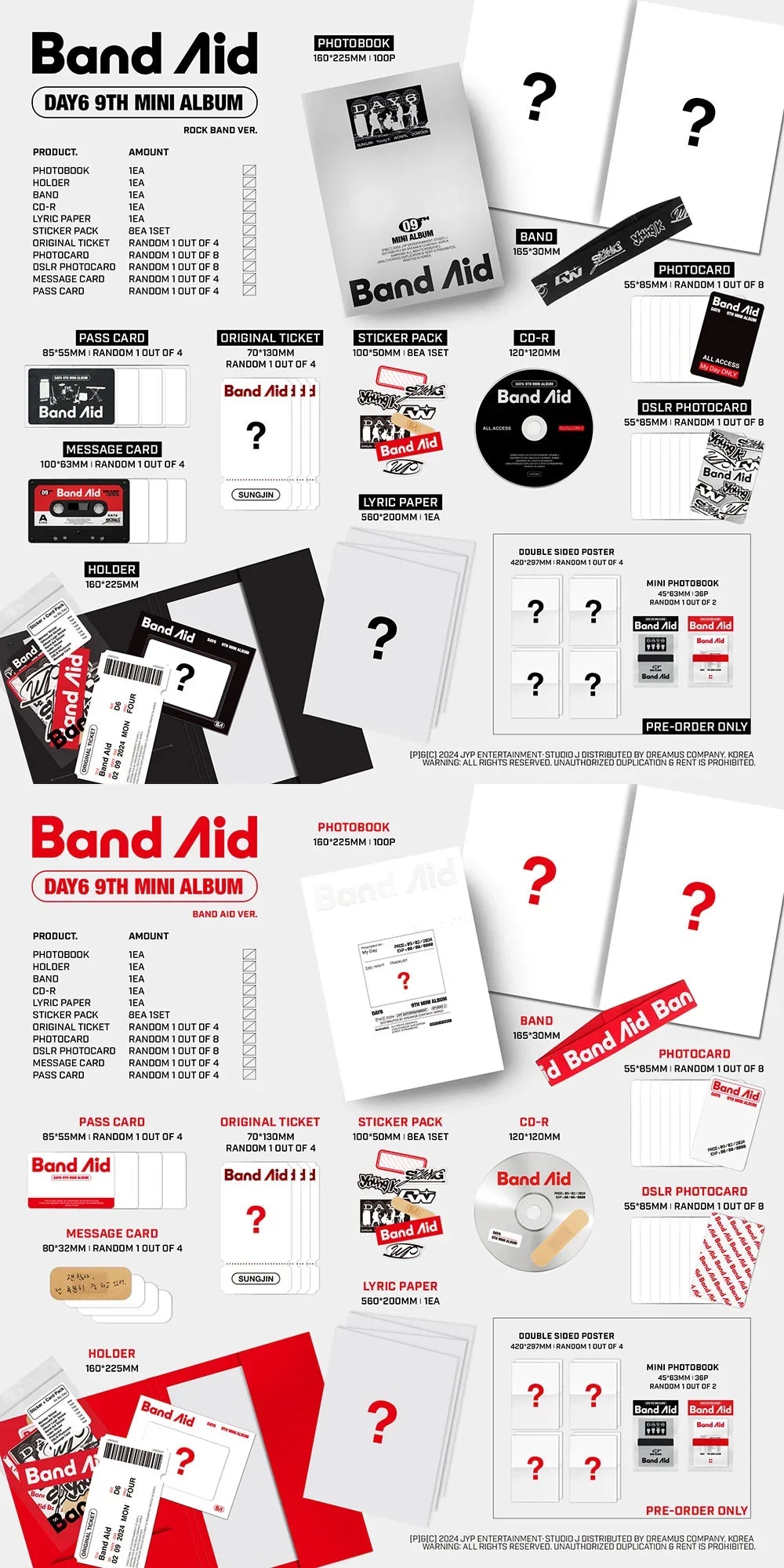 Day6 - Band Aid 9th Mini Album Standard (Random)