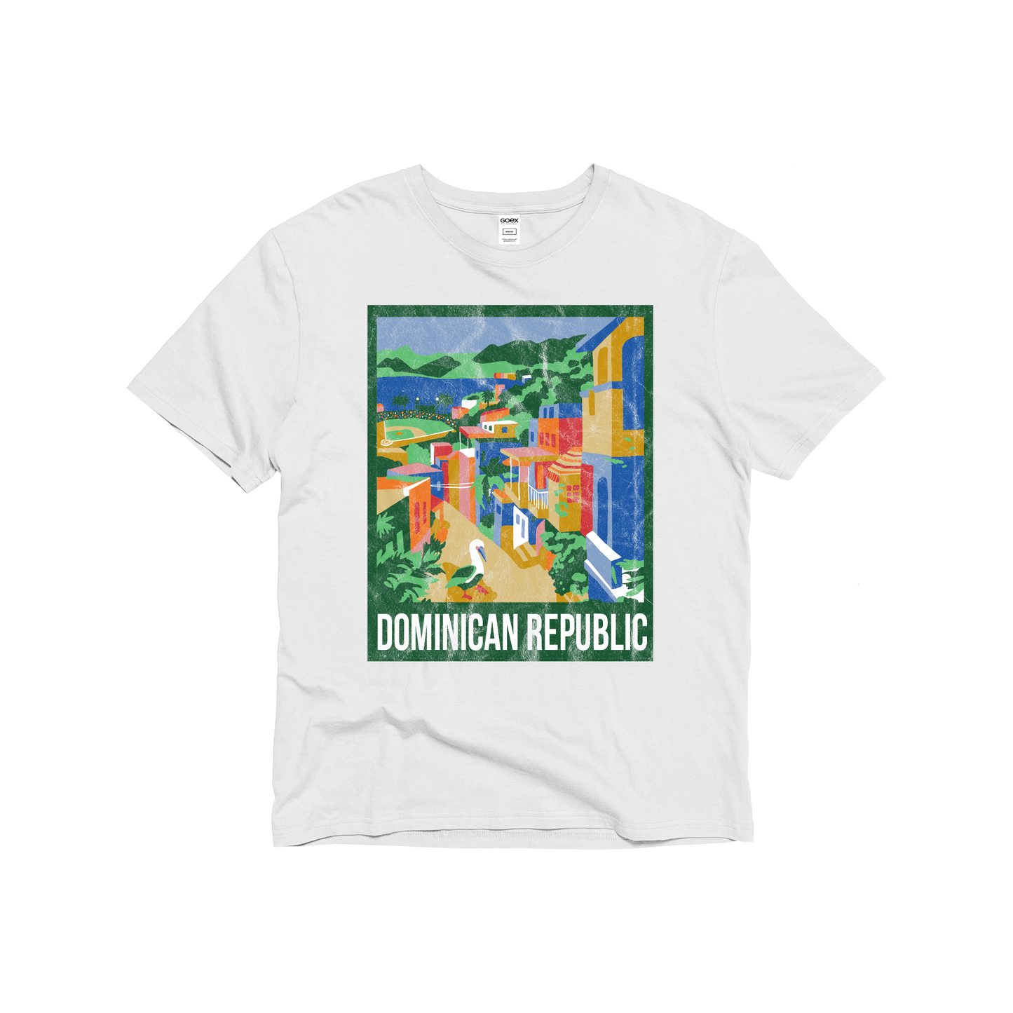 Dominican Republic Travel Poster Unisex Premium Cotton Tee - Osadia Concept Store