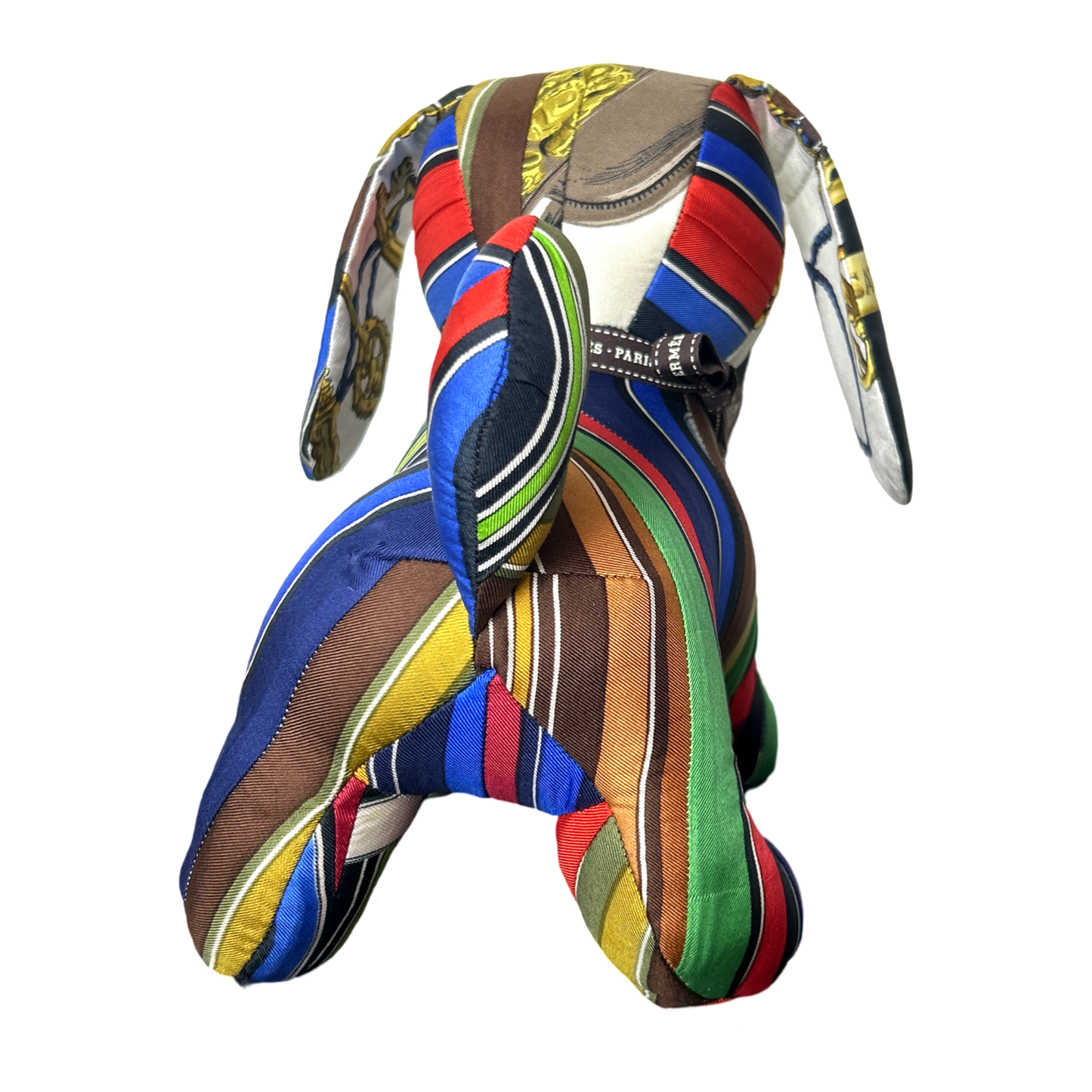 Vintage Silk Scarf Patchwork Puppy