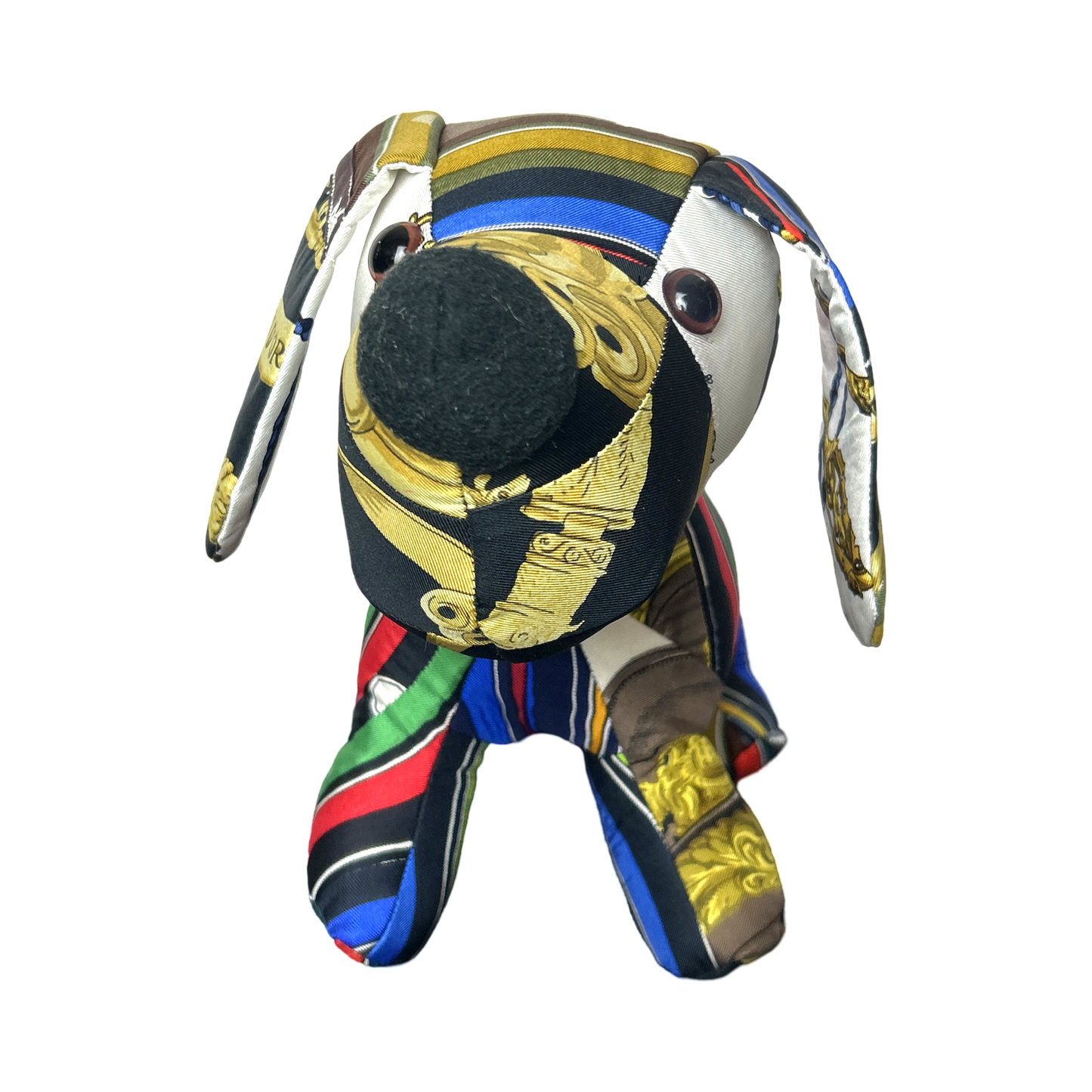 Vintage Silk Scarf Patchwork Puppy