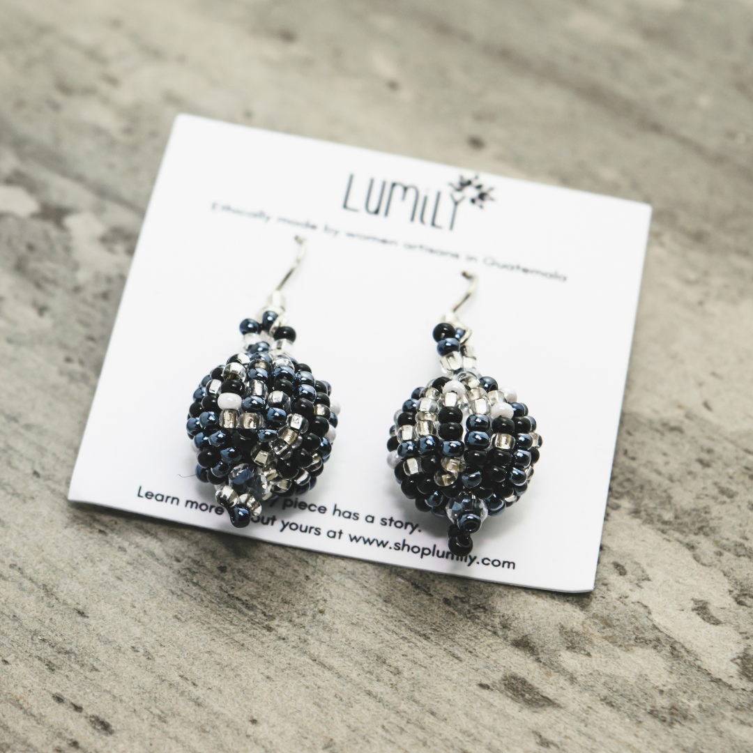 Shiva Seed Bead Earrings - Guatemala