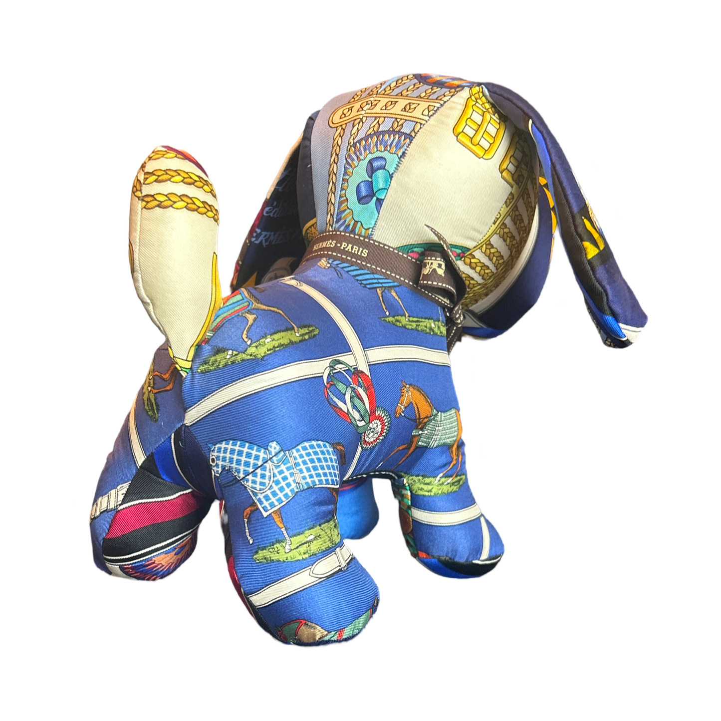 Vintage Silk Scarf Patchwork Puppy